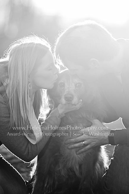 Black and white pet photography