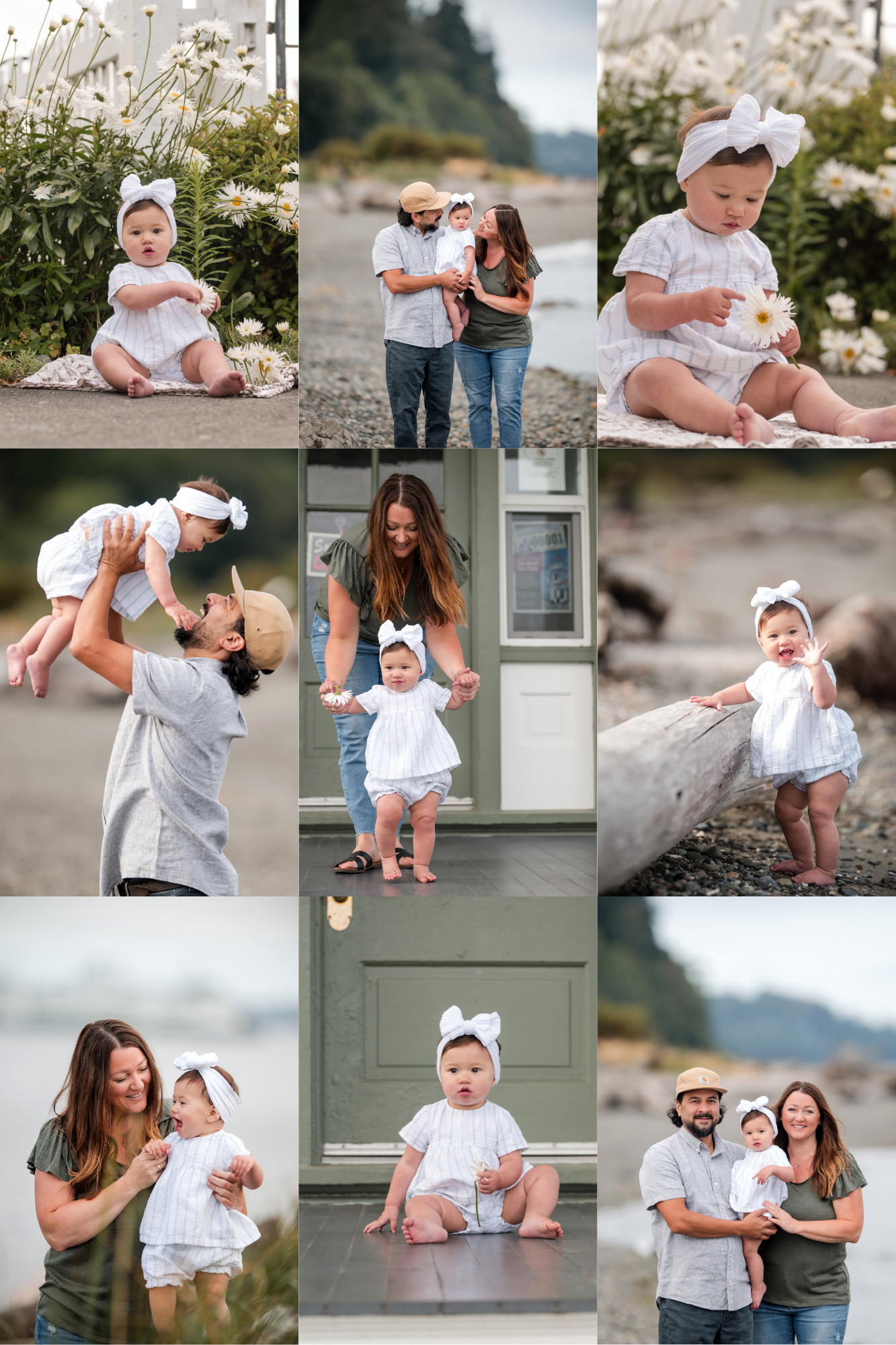 Mukilteo Beach Cake Smash Photo Session